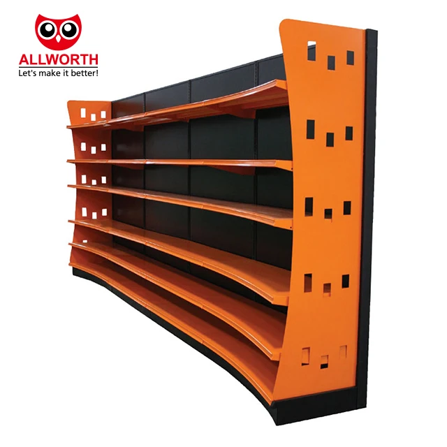 Wire Double Sided Single Sided Perforated Back Panel Store Gondola Shelving