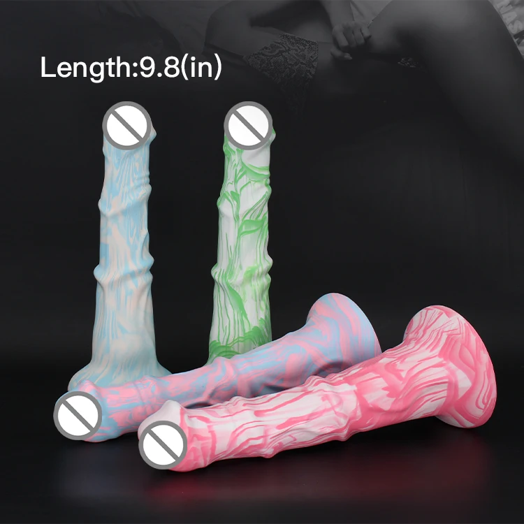 Long anal dildo large horse dildo silicone animal dildos sex toys for Male Female Masturbating