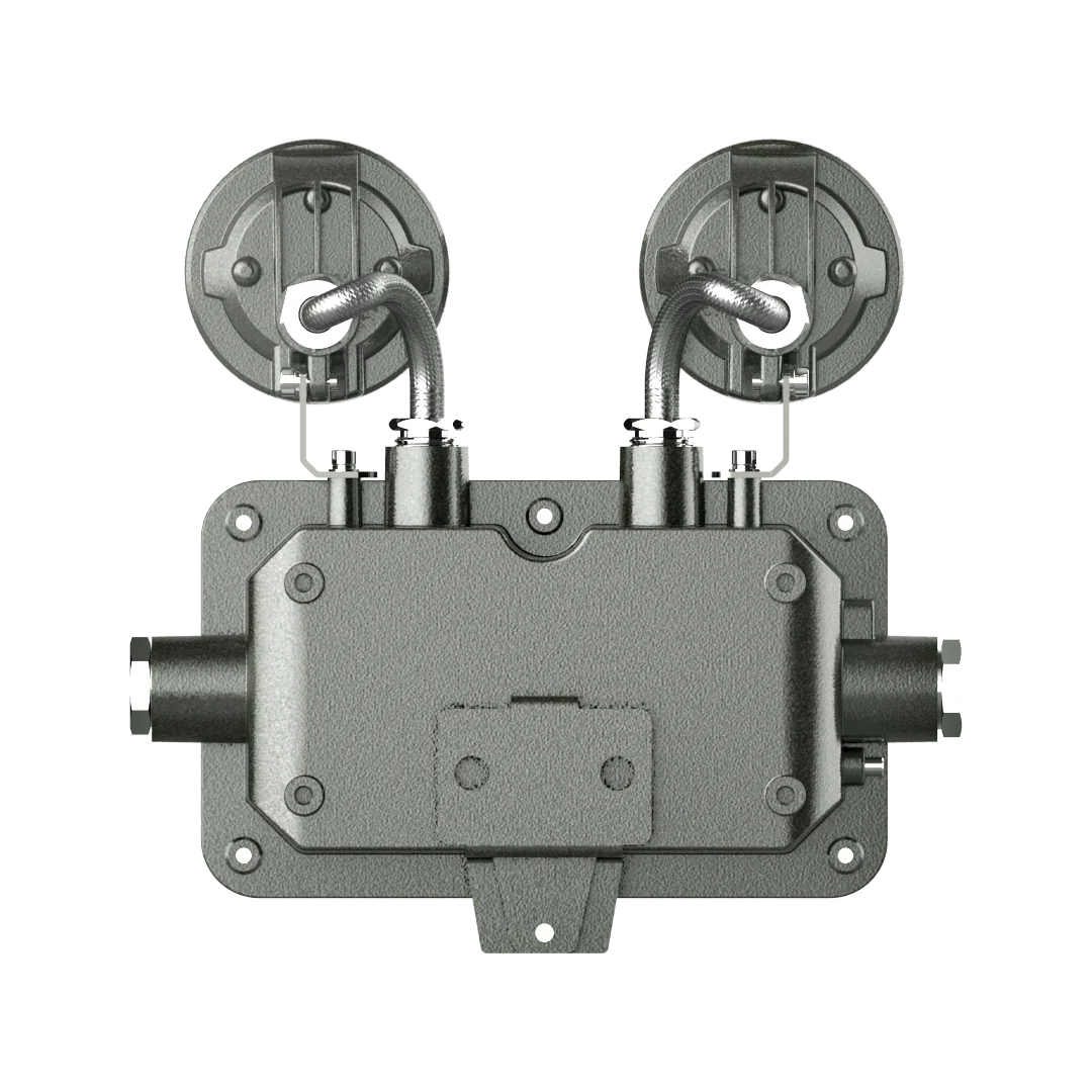 IP65 2*3w LED Explosion Proof Two Head Emergency Light For Hazard Place With Rechargeable Battery