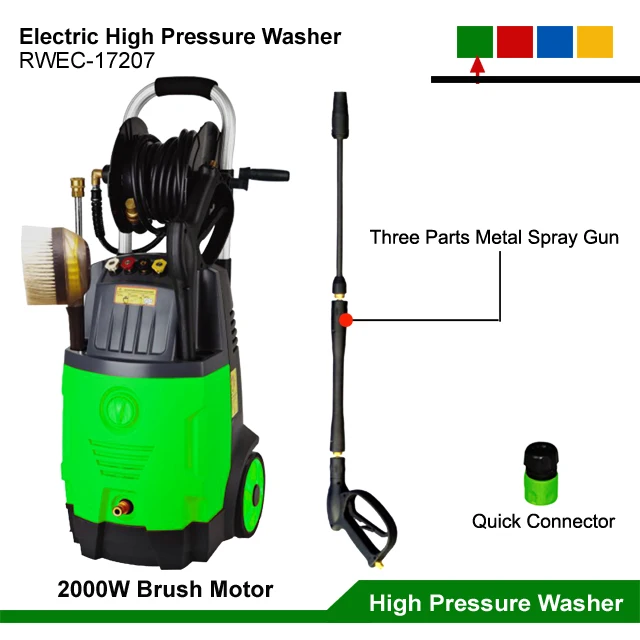 2000W Home Electric High Pressure Cleaner Cold Water Jet Car Washing Easy Movable Portable Pressure Cleaner Pump Machine