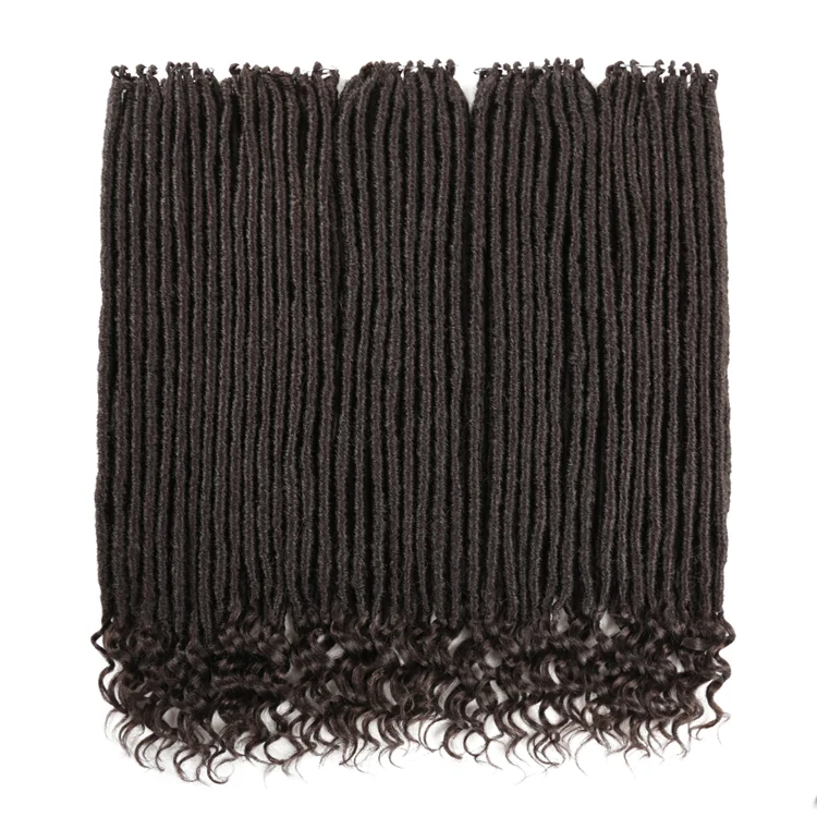 Goddess locs With Curly Ends Cheap Crochet Braids Natural Synthetic Hair Extension Soul Goddess Wholesale