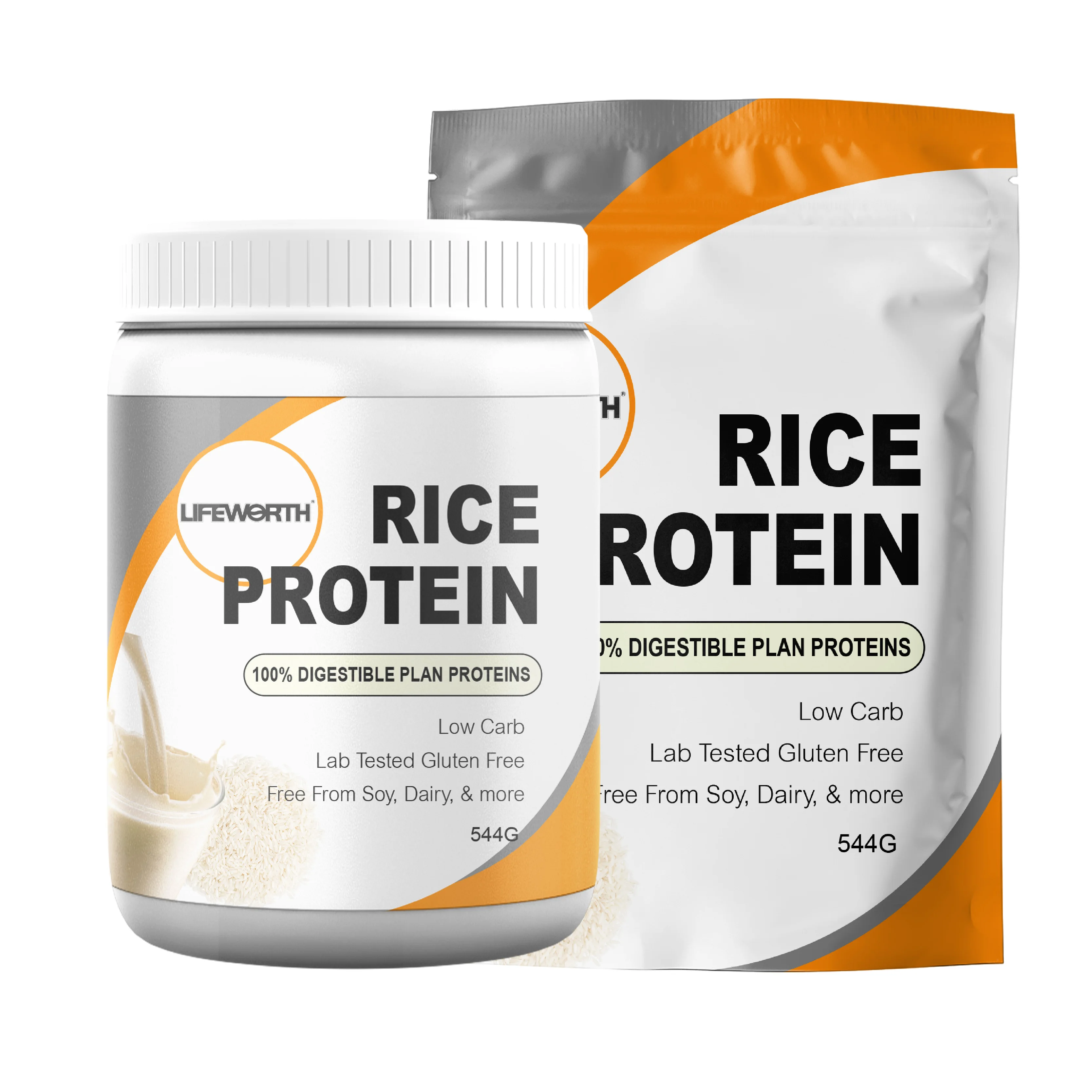 lifeworth pre workout hydrolized rice protein meal powder sport nutrition