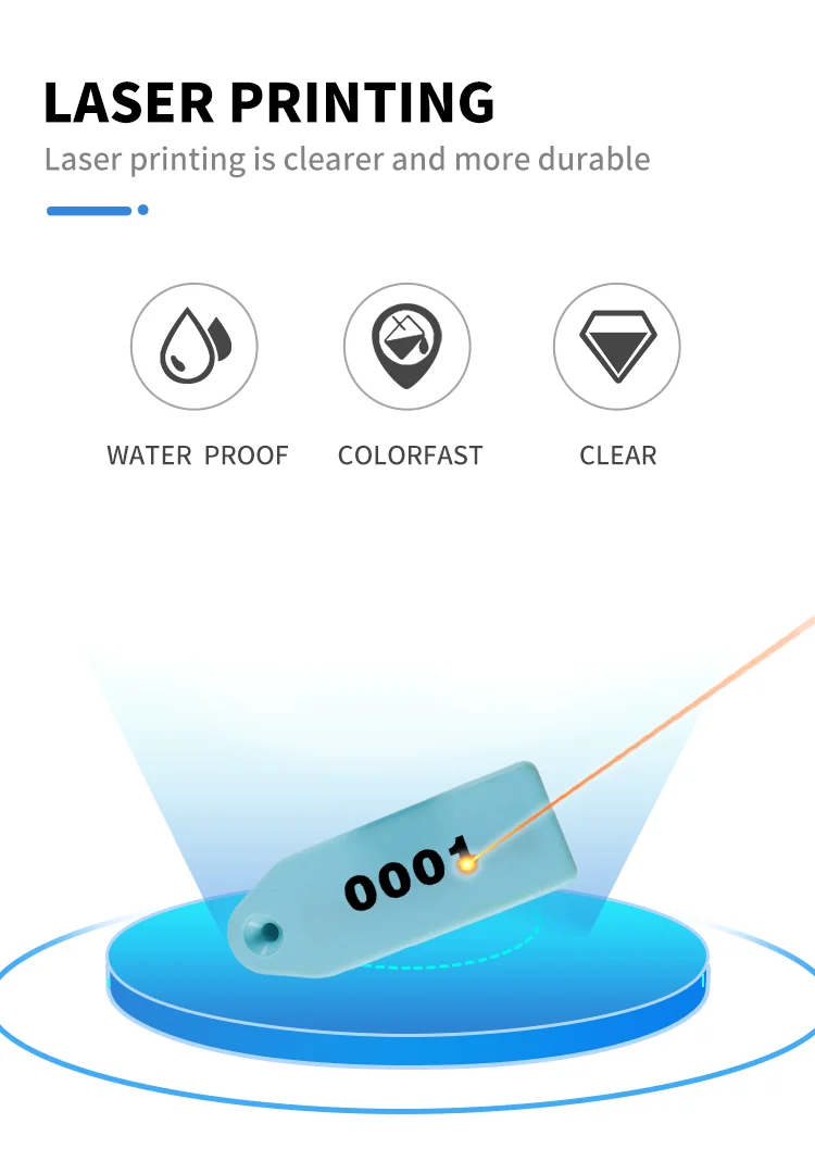 TPU E-013 RFID Livestock Sheep Ear Tags Engraved Marking Cattle Smart Tag For Sheep Pig Cattle