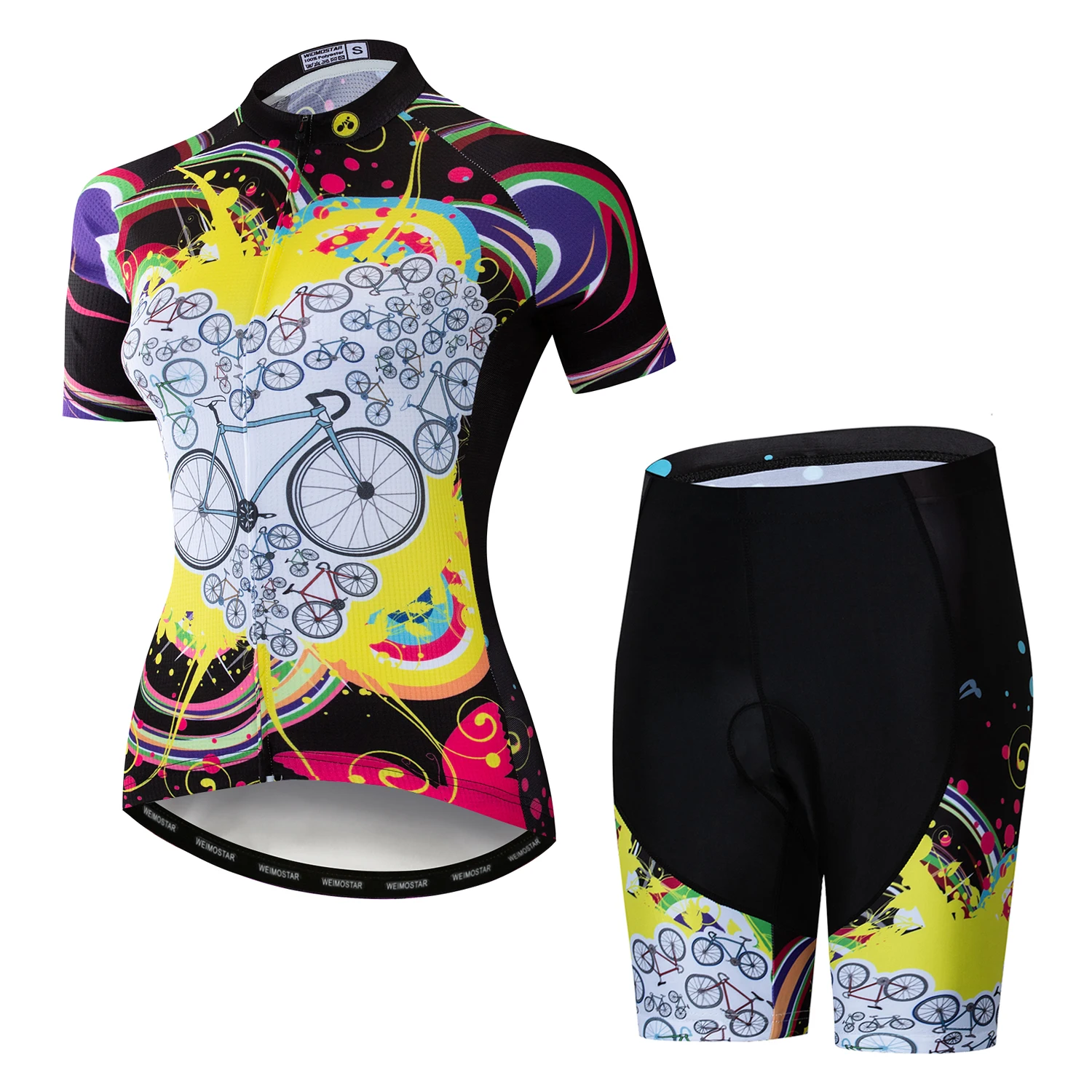 beautiful women cycling wear custom design sports wear wholesale coolmax cycling wear set bike cycling jersey for women