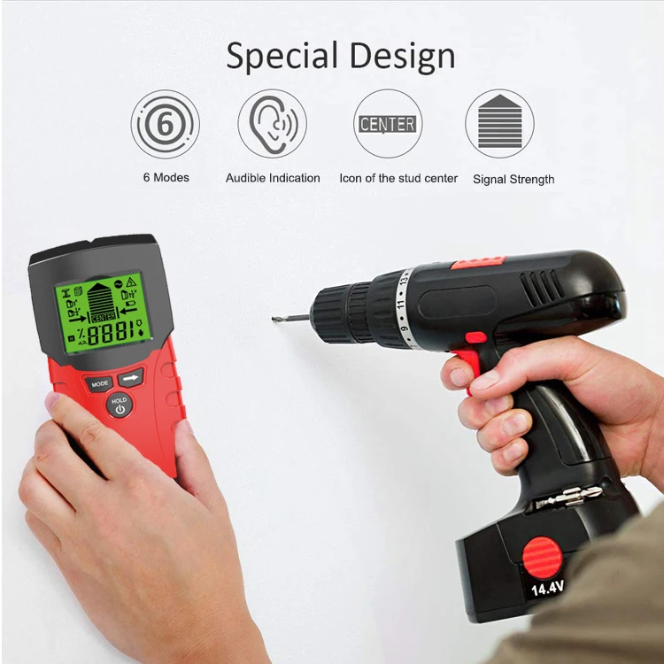 4-in-1 Wall Scanner Stud Finder Metal AC wire Detector