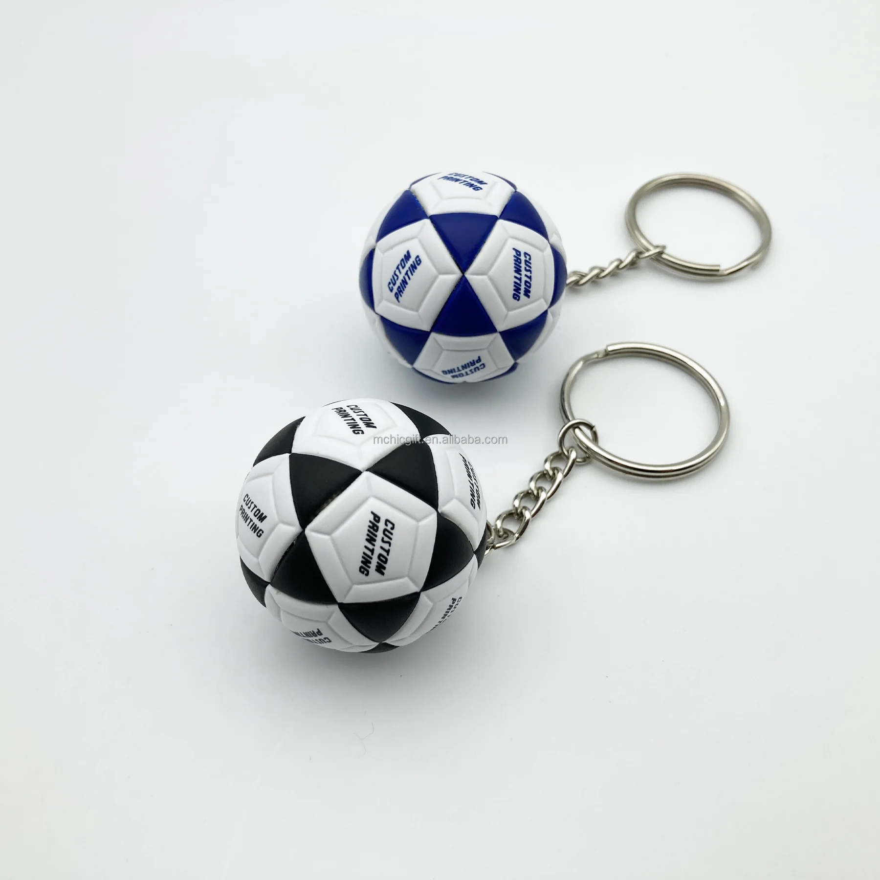 New Promotion Gift Soccer Ball Keychains with Custom Printing 3D Football Key Holder
