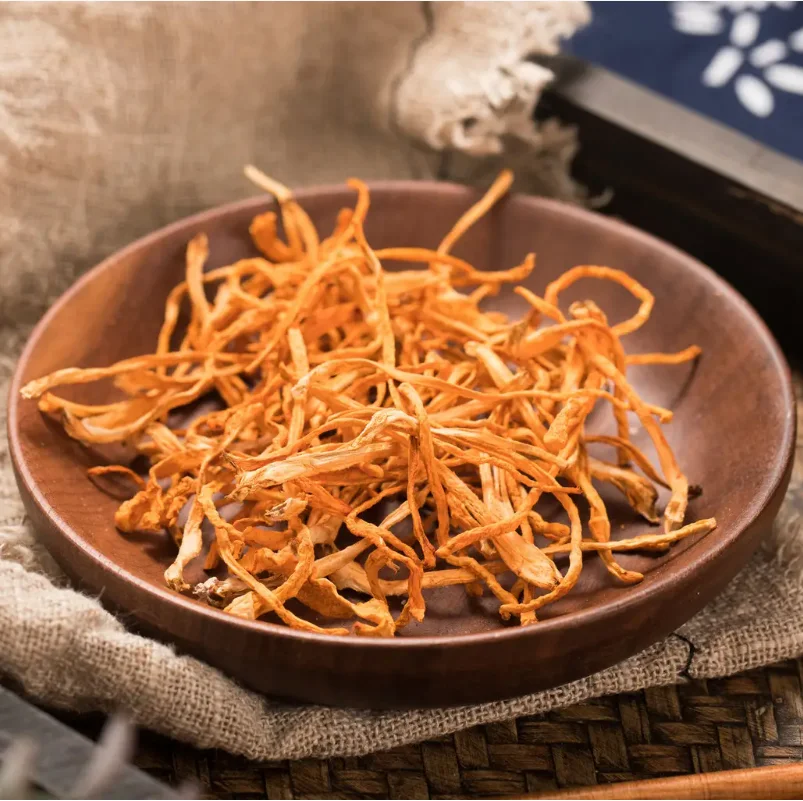 Wholesale Natural Yellow Cordyceps Militaris Fungi Herbal Mycological Food Grade Dried Raw Material Pure Mushroom