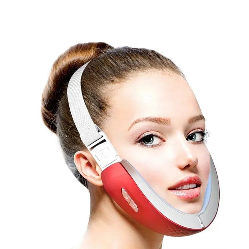 USB Charging V-Line Facial Lifting Device V Shape Face Beauty Skin Care Slimming Lifting Belt Red Blue Light