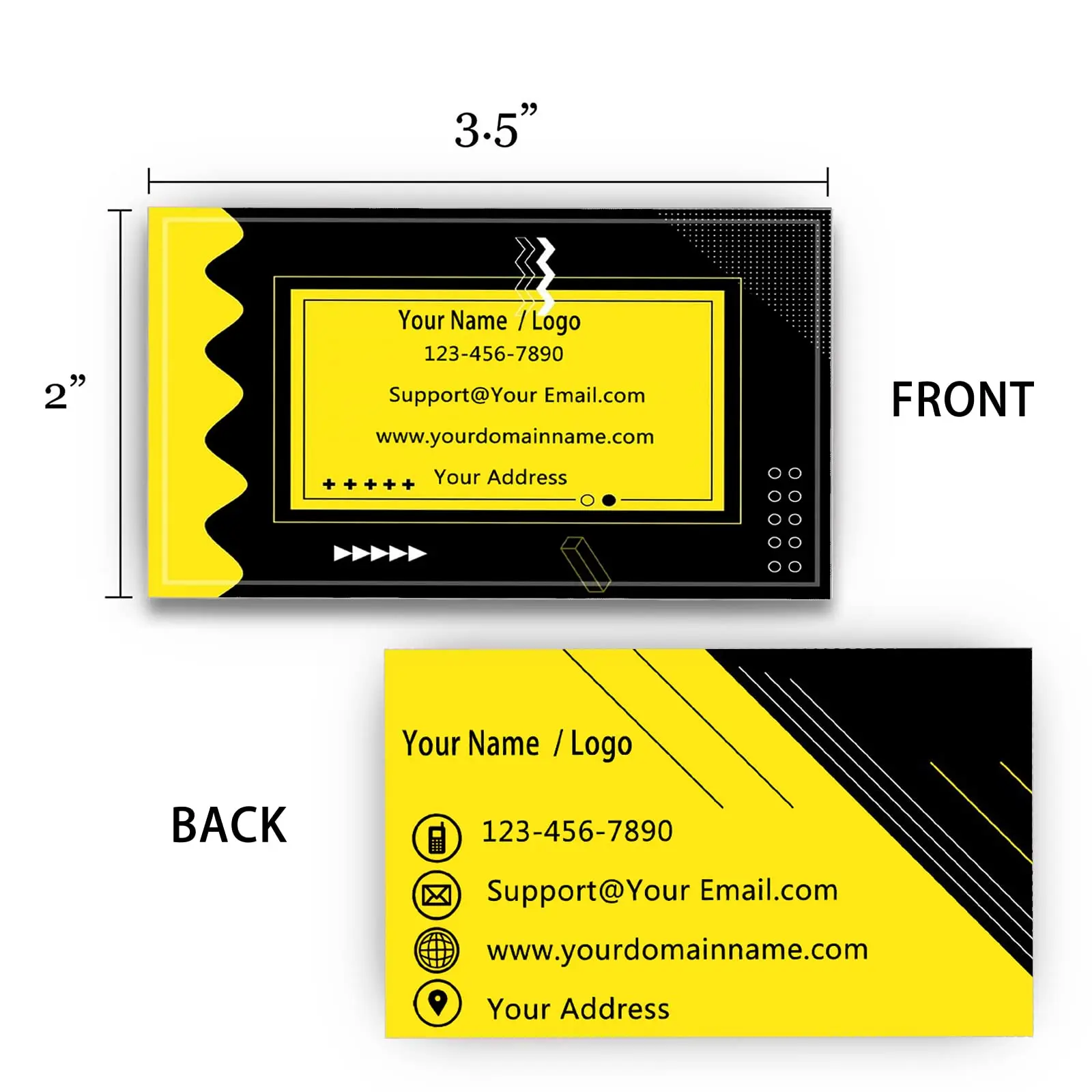 business card gold