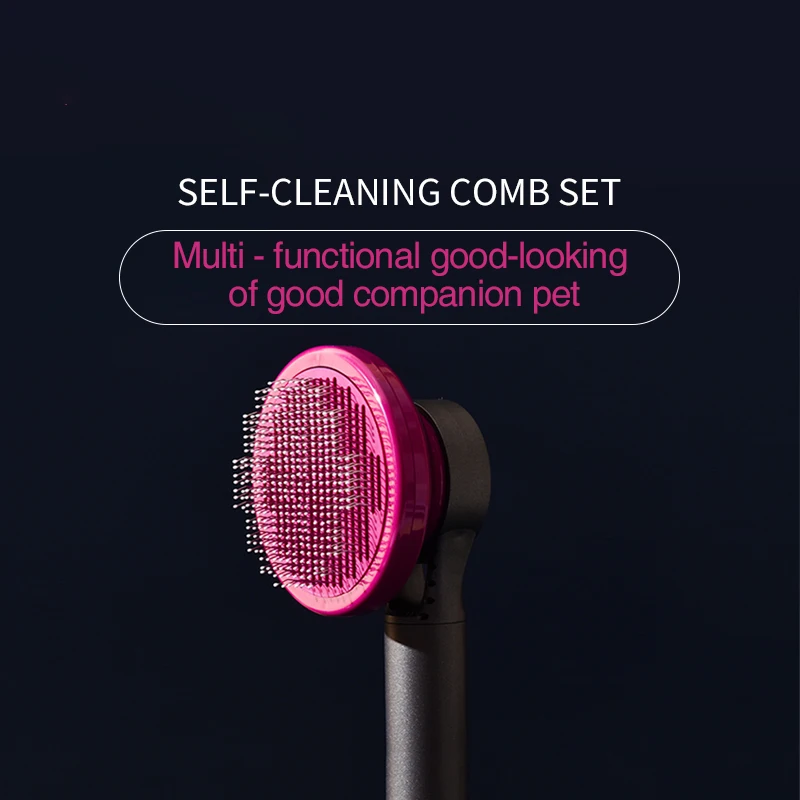 Pet Dog Cat Hair Removal Brush Comb Pet Grooming Tools Hair Shedding Trimmer Comb for Dogs Cats