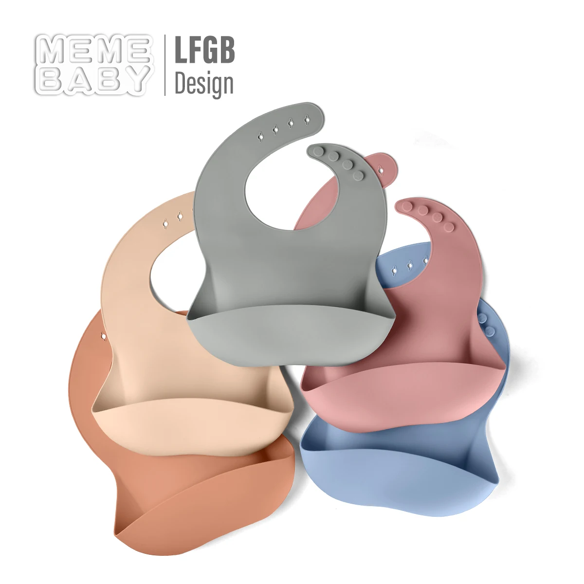 Wholesale OEM Baby Silicone Bib Customized Waterproof Washable Food Grade Free Eco-Friendly Non-Toxic Baby Bib For Baby