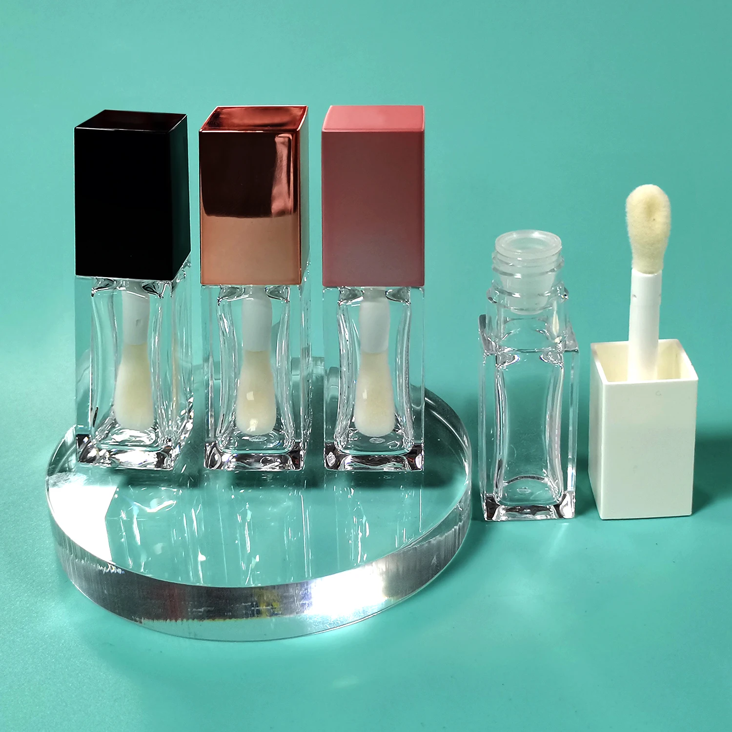 Recyclable lip oil lipgloss containers customized logo lip gloss tubes big wand 7ml lip oil tubes