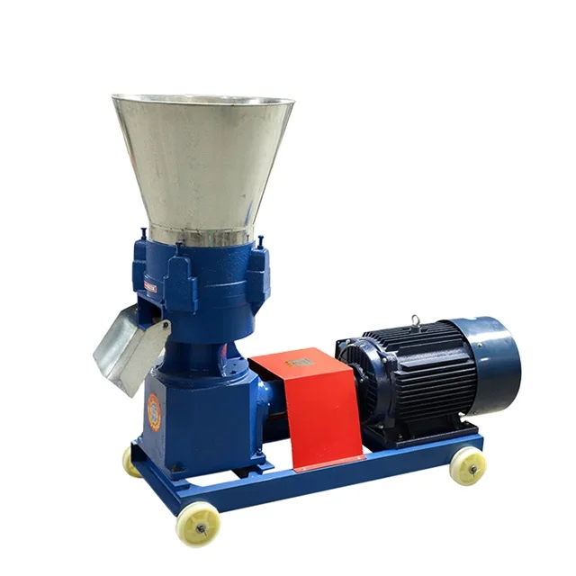 High Capacity Mini Chicken Cattle Feed Pellet Mill Plant Small Animal Feed Pelletizer with Flat Die Home Use Factory Cheap Price