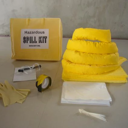 Chemical Absorbent Spill Kits Spill Kit in 6.5 Gallon Drum Absorbs 5 Gallons