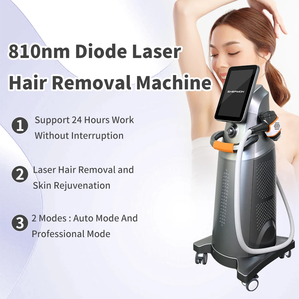 A0425 Newest Vertical high power professional 810 diode laser hair removal machine for sale / diode laser 755 810 1064nm