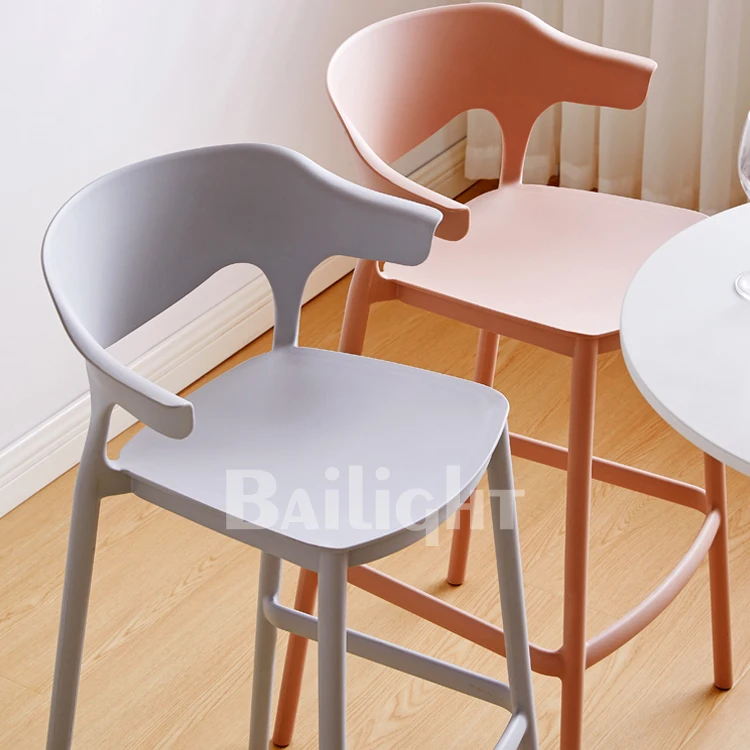 bar restaurant furniture counter nordic simple outdoor plastic stool chairs