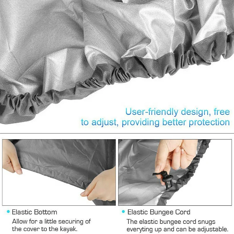 Mergeboon Polyester Dustproof Waterproof Canoe Boat Kayak Cover For Fishing Boat Rowing Shell Paddle Board