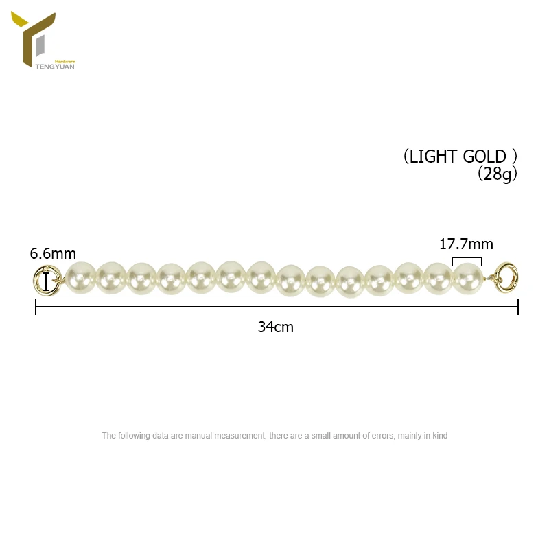 wholesale custom crossbody bag mini chain pearl beads strand chain for bag decorative hardware bag accessory