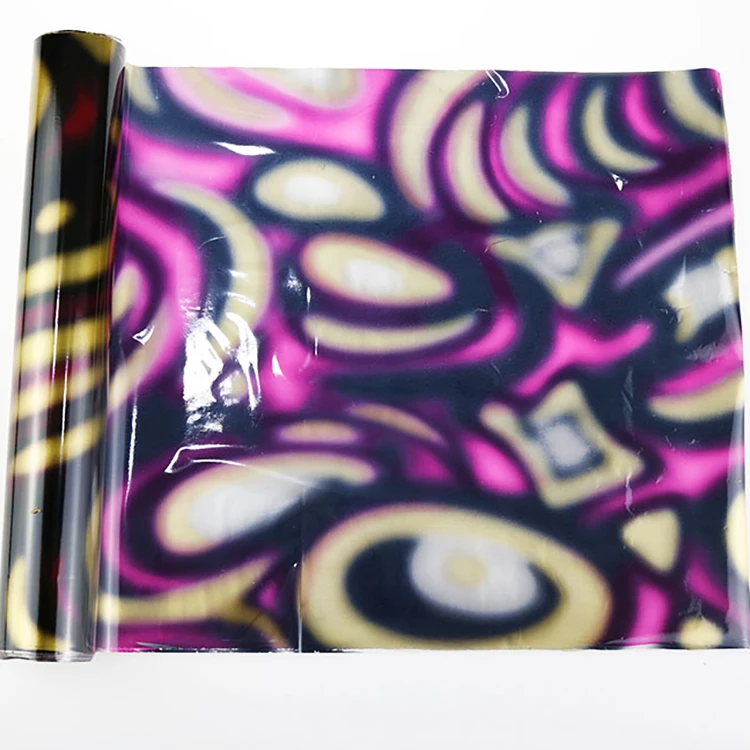 3067 oil paint metallized aluminum pet hot stamping foil for handbag textile leather t shirt