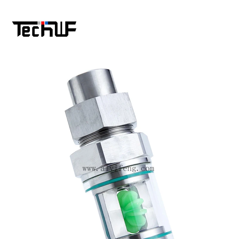 Professional Manufacturer Stainless Steel Tubular Flow Detector Thread End Water Flow Indicator with Paddle Wheel