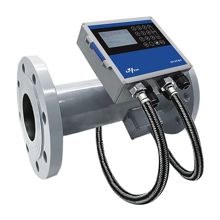 clamp-on Fixed Ultrasonic RS485 MODBUS 25mm~1200mm  Water Flow Ultrasonic flowmeter calorimeter
