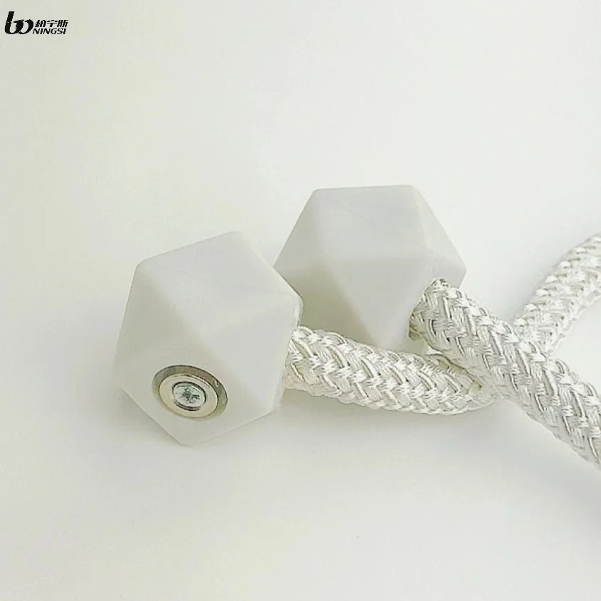 Modern Popular Style Polyhedron Curtain Strap with Magnet for Contemporary Curtain Poles Tracks & Accessories