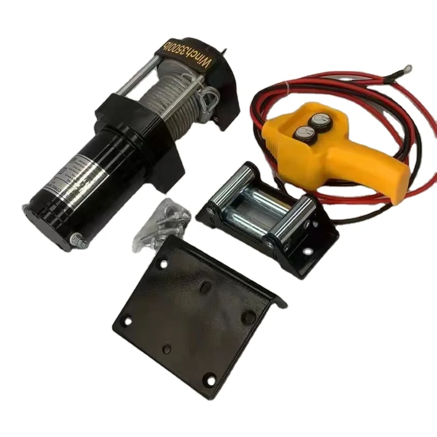 3500LBS Wire Rope Electric Winch for Towing ATV/Boat Off Road