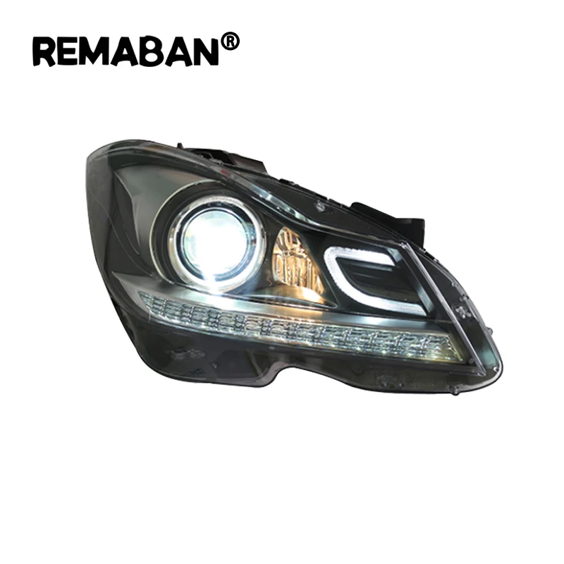 Производитель Plug and play, полный светодиодный налобный фонарь для mercedes benz C Class W204 2011 2012 2013 2014, налобный фонарь, налобный фонарь