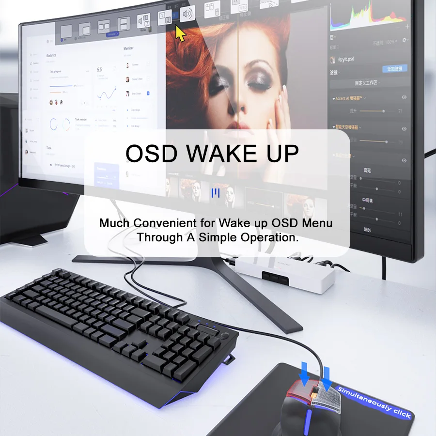  KVM коммутатор HDMI 2 порта UHD 4K @ 30 Гц и 3D 1080P поддерживаемый переключатель с