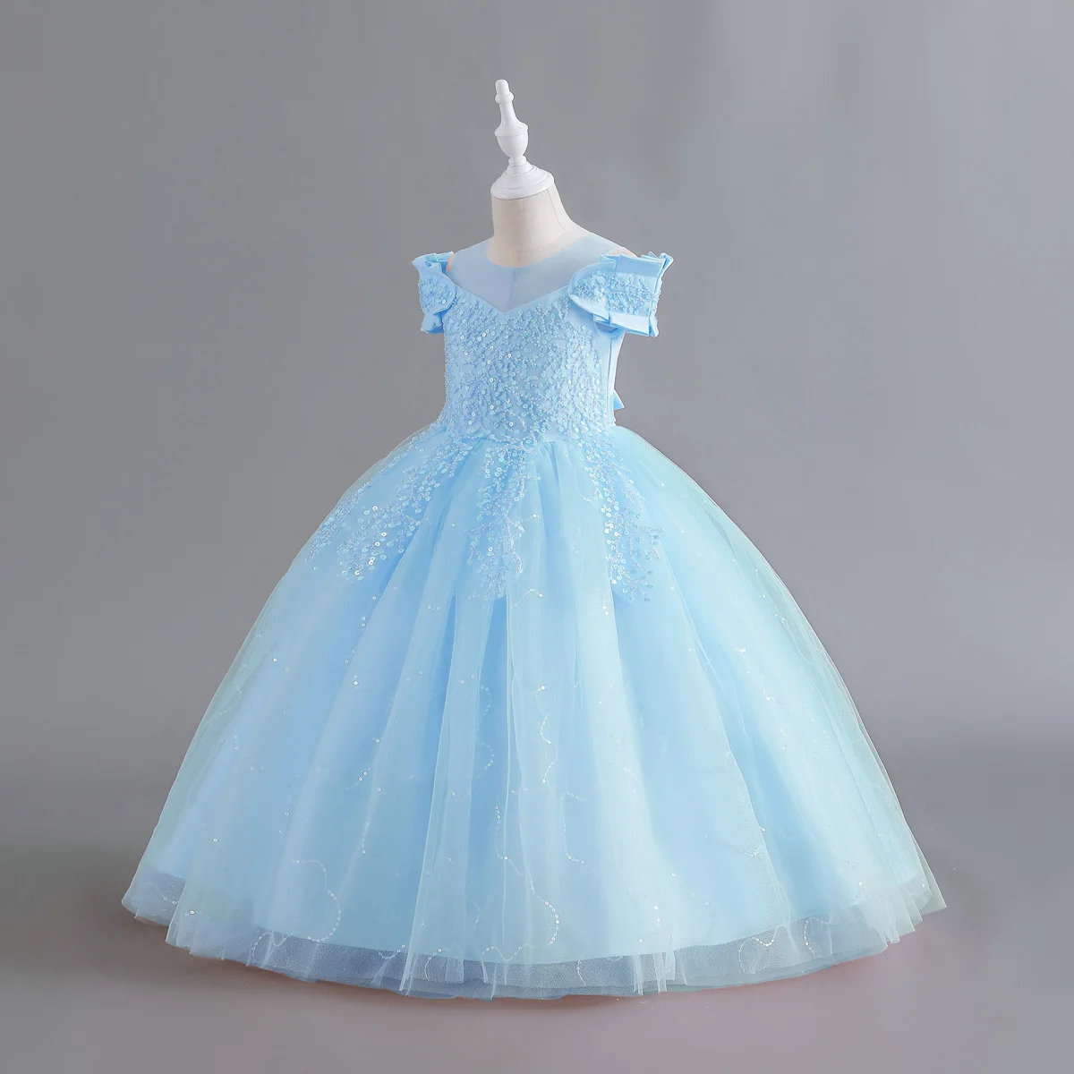 Ready To Ship Wholesale Kids Flower Girl Dresses 10 Years Old Wedding Kids Baby Girls Evening Dresses 2780
