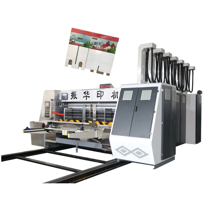 ZHENHUA SYKM Lead Edge Feeder Large Carton Box Flexo Printer Slotter For Corrugated Boxes Making