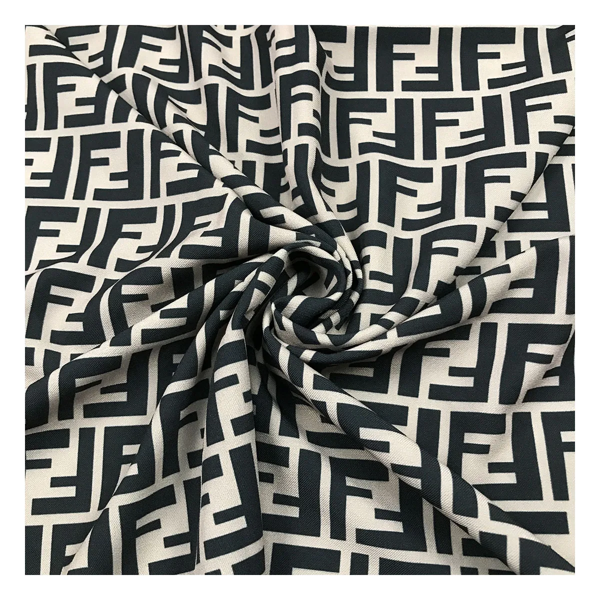 The factory outlet popular F design digital printed twill 4 way stretch woven fabric for clothing