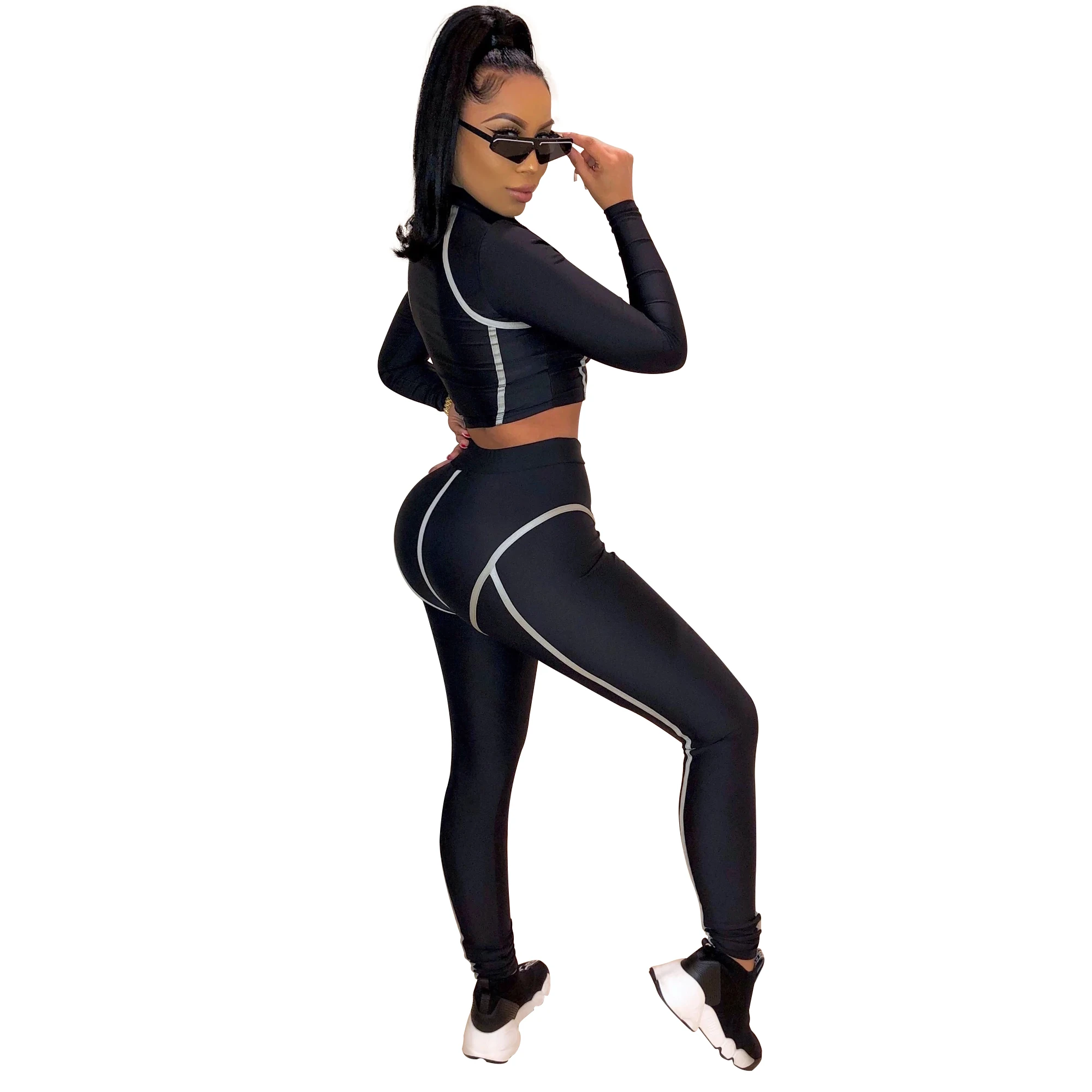 Hot Sale Denim Brand Clothing Sets For Women Tracksuit Joggers Jumpsuit Set Fall Drop Shipping