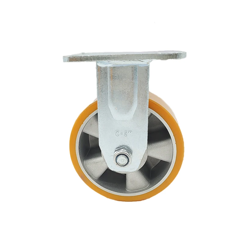 China Caster Wheel Manufacturer 4in 5in 100mm 125mm Twin Wheel Brake Lock Caster Wheel