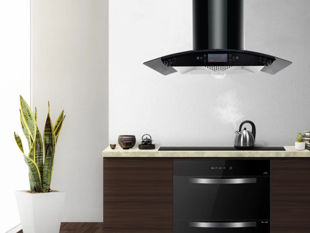 
Customize 220V Chimney Stainless Auctomatic Vented Range Hood 