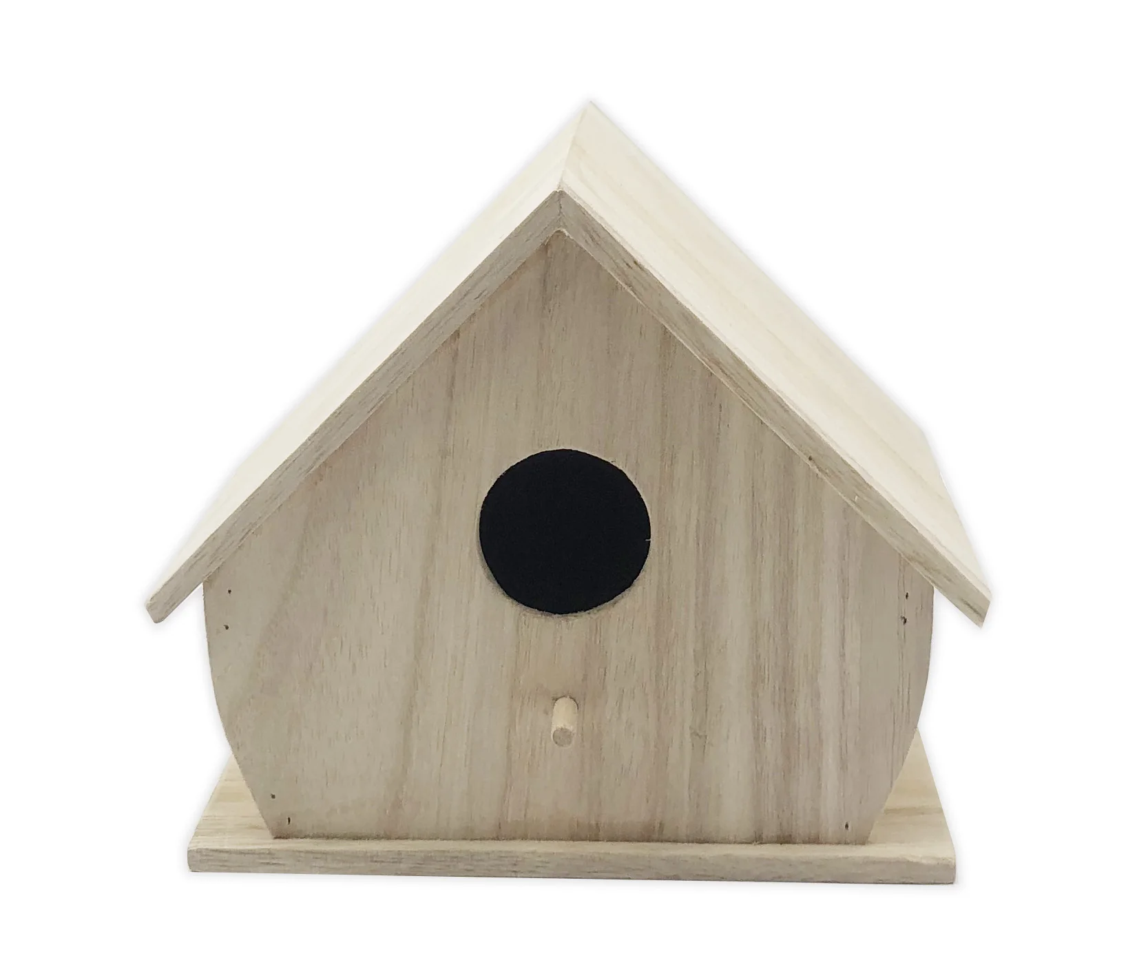 Customizable Custom Wood Decor HAIYAO Custom Size Garden Solid Color Wooden Bird House Small Mini House Plaque Wood