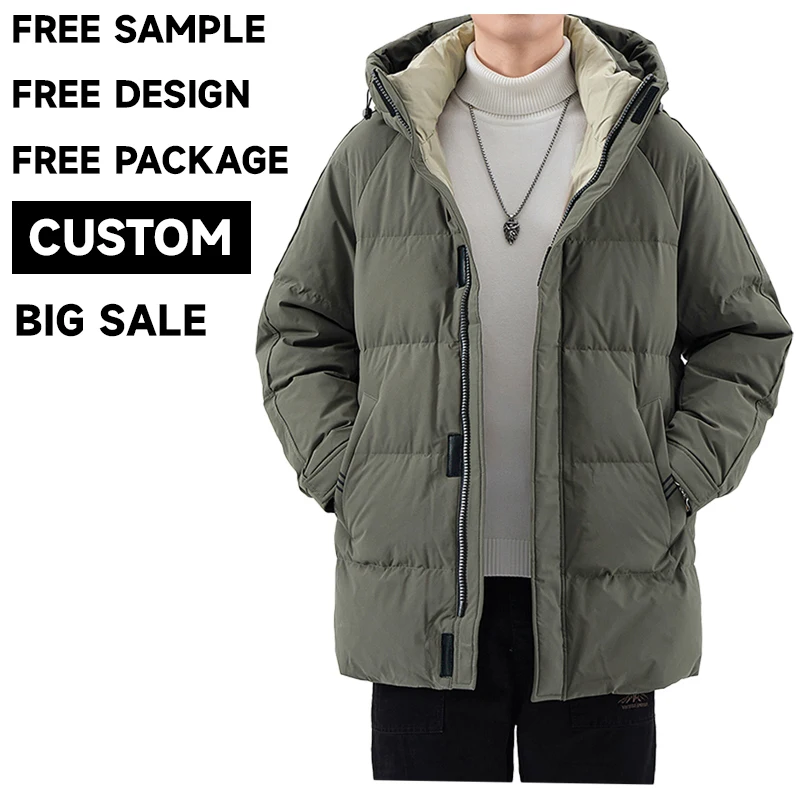 Wholesale Custom Logo Oem Print Winter Bubble Jacket Men Duck Down Outdoor Puffer Jackets