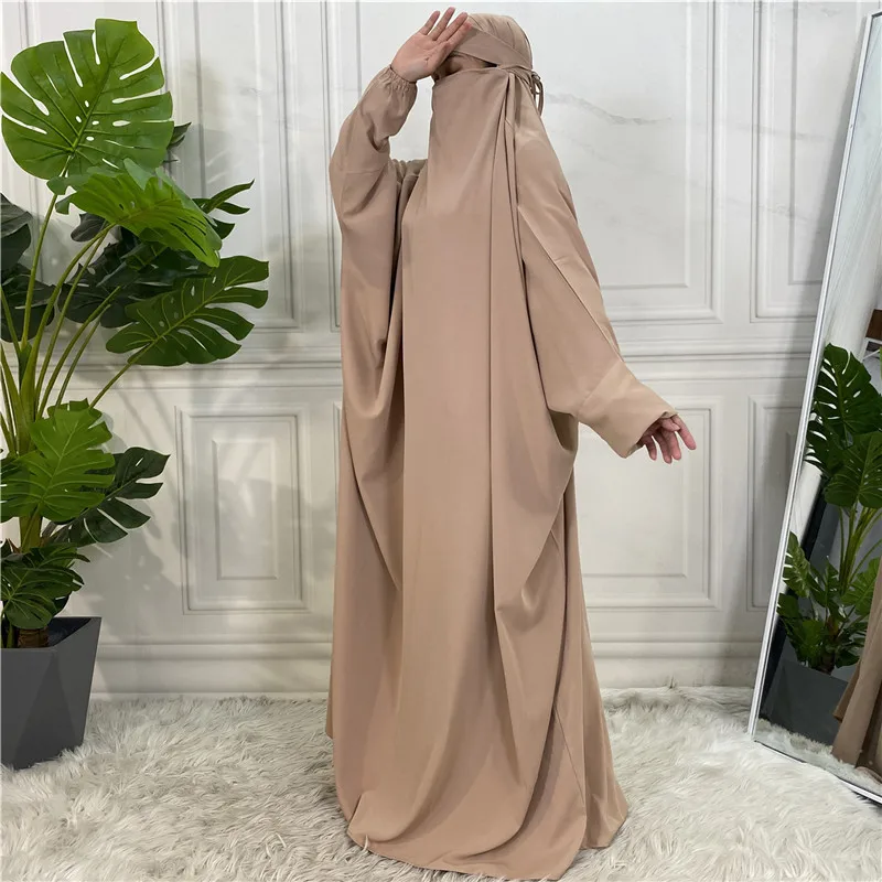 Wholesale custom Islamic Muslim jilbeb women Prayer dress long Khimar 2 pieces jilbab with nikab