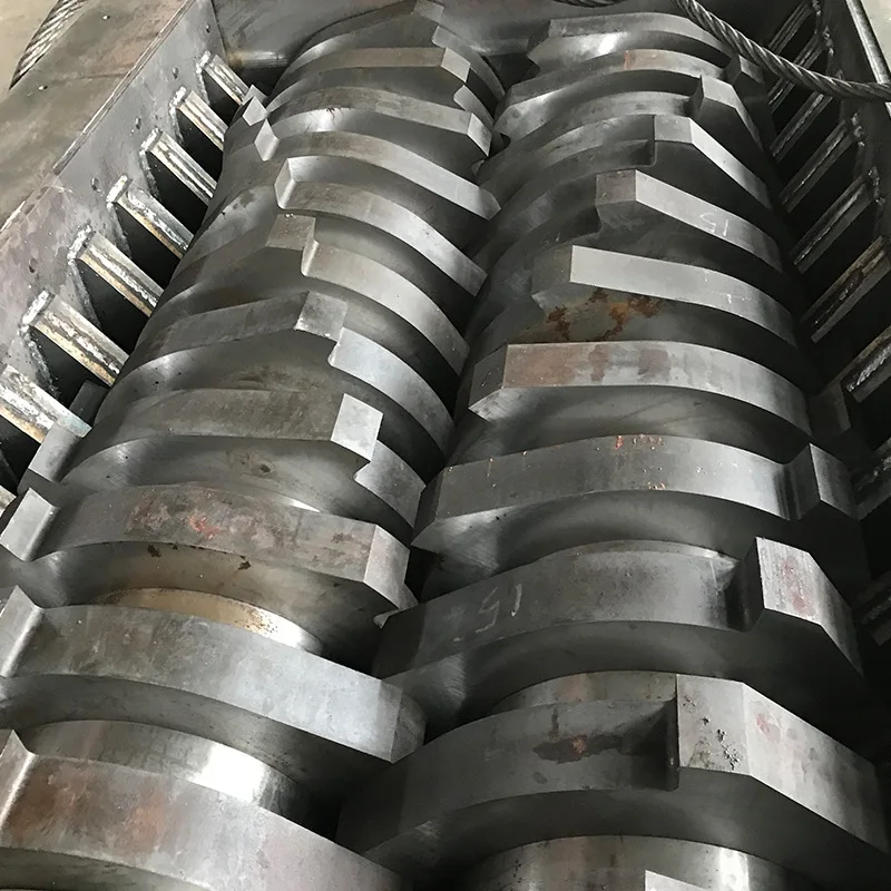 High quality EB500 tire shredder metal pvc pipe plastic shredder double shaft shredder