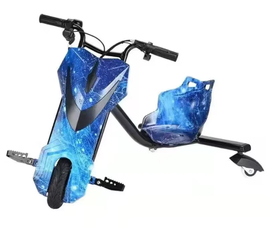 2022 Fashion Folding Battery Kids Kick Scooter Baby Girl With Music and LED Lights 3 Wheel Electric Drift Car for Sale