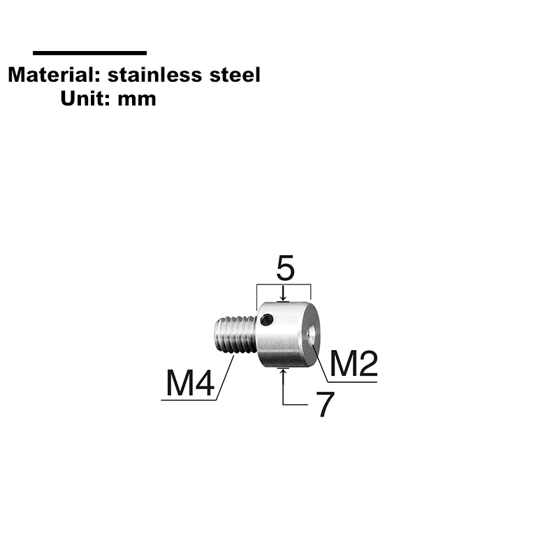 Factory direct transfer thread adapter non standard custom M2M3M4M5 styli thread adapter