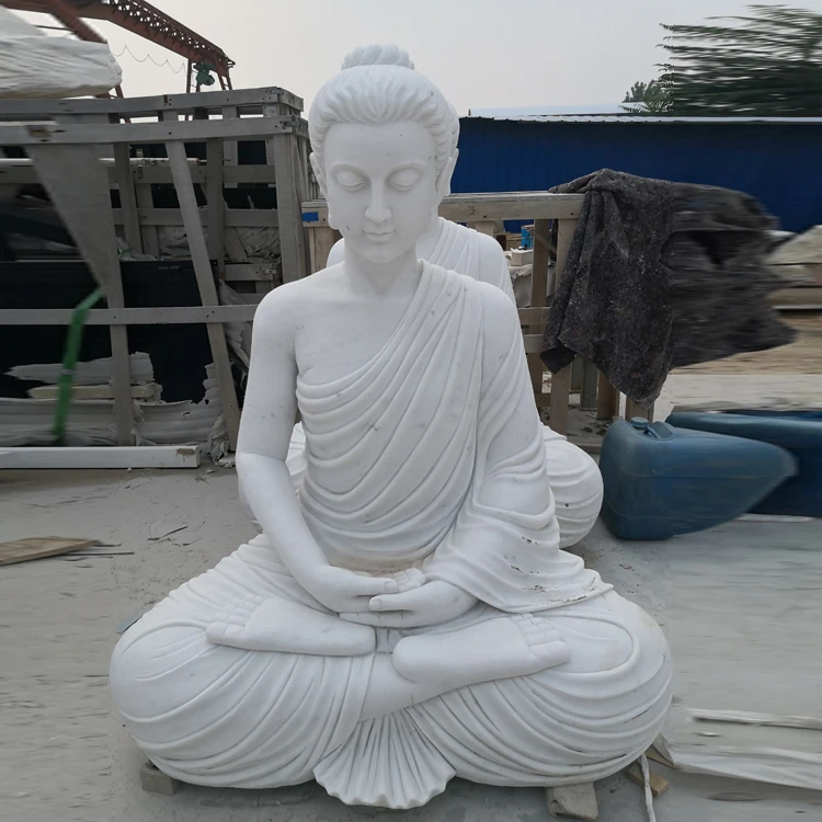 Granite Meditating Buddha Garden Statue