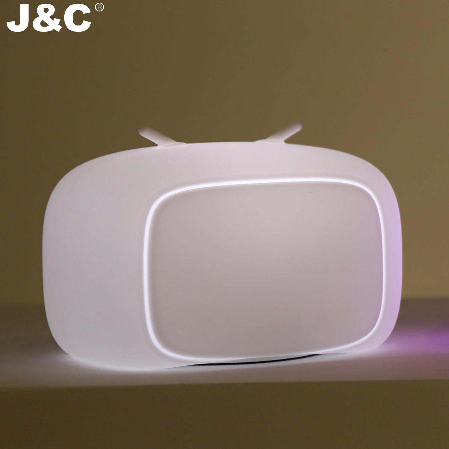 
 JNC cute TV shape silicone night light for kids color changing nightlight with touch led light usb cute rechargeable  