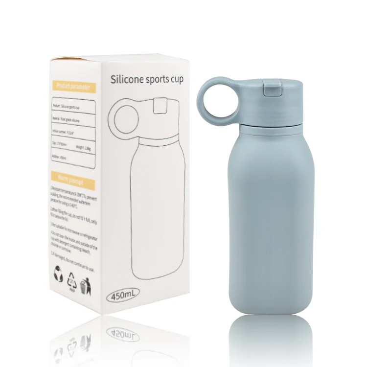 Factory Bpa Free Food Grade Leakproof Drinking Bottle Gallon Silicone Water Bottle Eco Friendly Big With Custom Logo