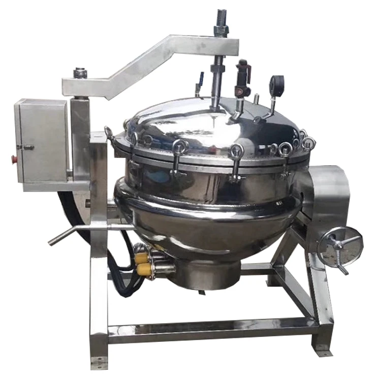 Electric Heating Tiliting And Mixing Type Jacketed Kettle Boiling Cooker