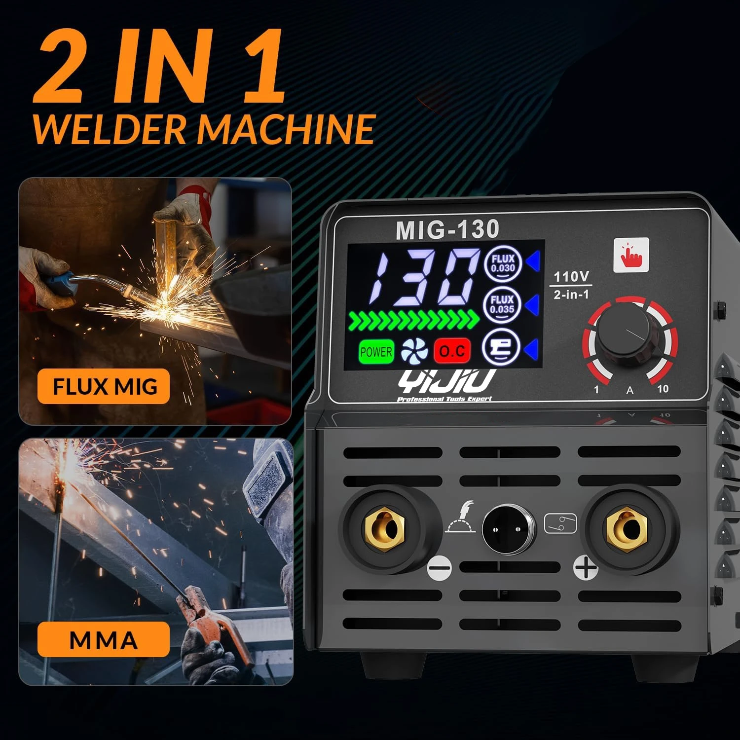 YIJIU  MIG/MMA-200 2 IN 1 GASLESS MIG   WELDING MACHINE