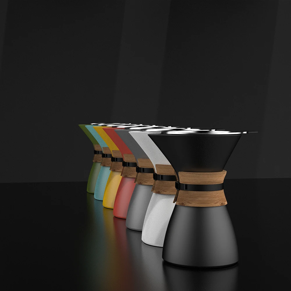 Wholesale 550ml ceramic coffee maker cafe filter pour over jug pourover drip ceramic coffee pot