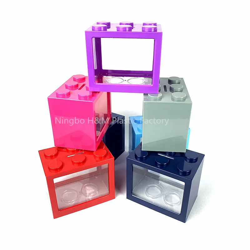 Высокое качество, пластиковый кирпич, legos, копилка, монетница, рождественский подарок