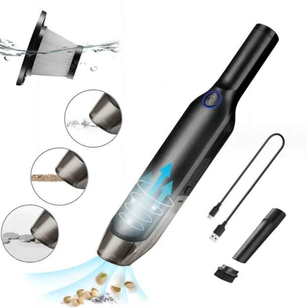 Hot Sale Professional Air Duster Wireless Rechargeable Lithium Battery Handheld Mini Wireless Handheld Car Vacuum Cleaner