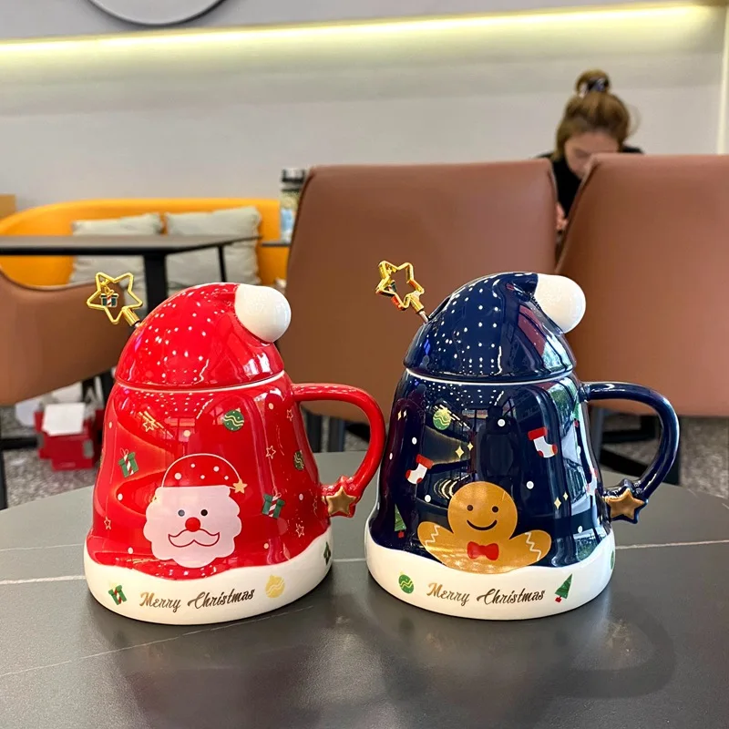 Creative ceramic Christmas ceramic mugs couple to mug large coffee mugs